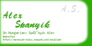 alex spanyik business card